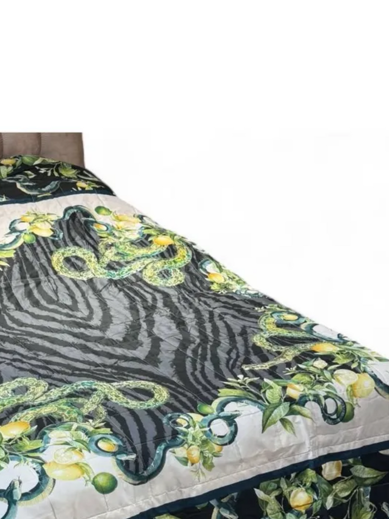 Completo Copripiumino Limoni Dark Roberto Cavalli