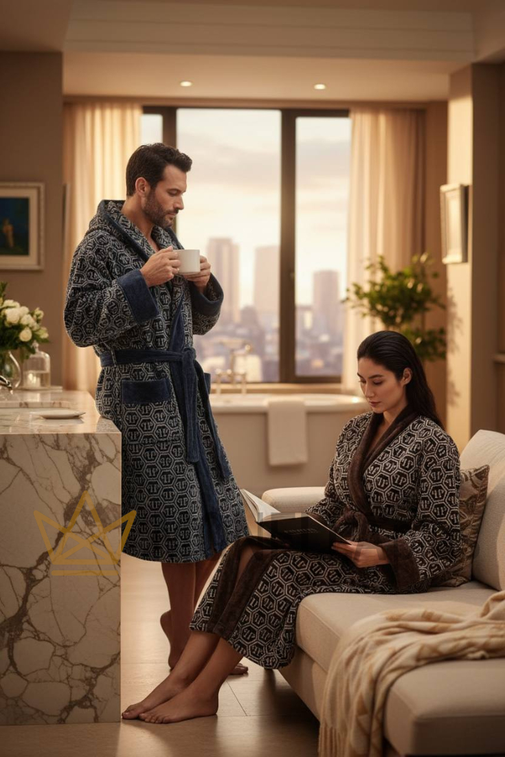 Roupão com Capuz Padrão Philipp Plein