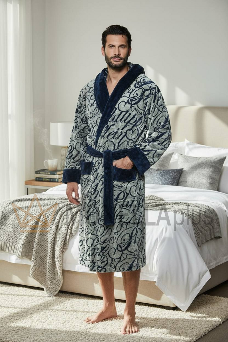 Roupão com Capuz Script Philipp Plein