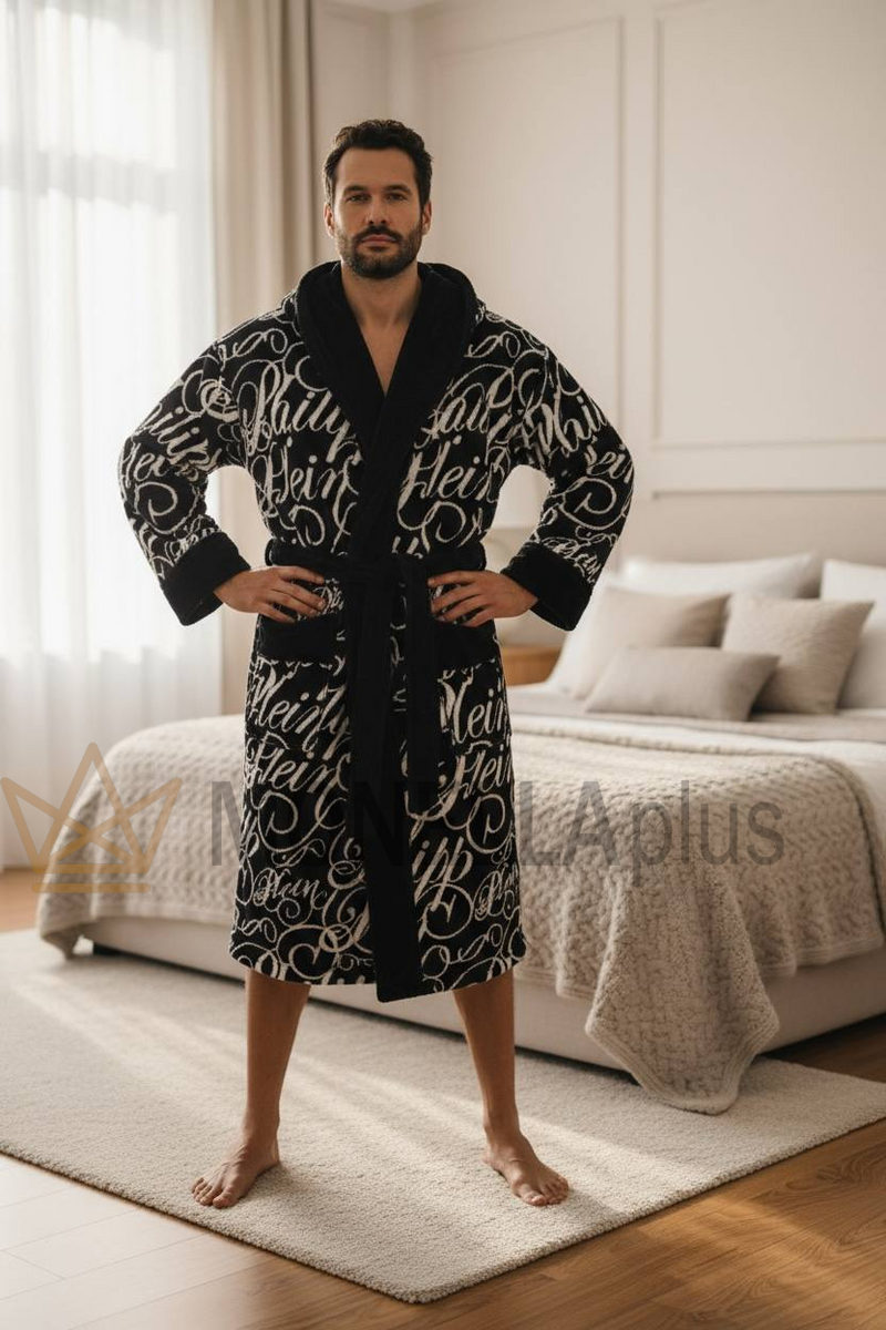 Roupão com Capuz Script Philipp Plein