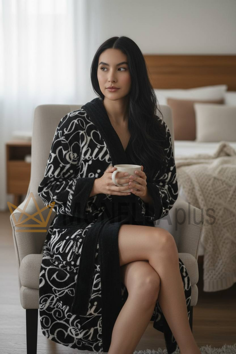 Roupão com Capuz Script Philipp Plein