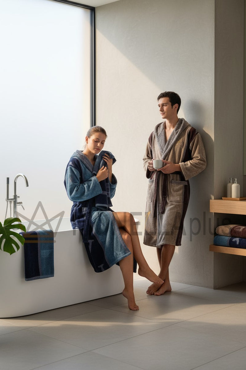 Bathrobe with shawl collar Milano Trussardi