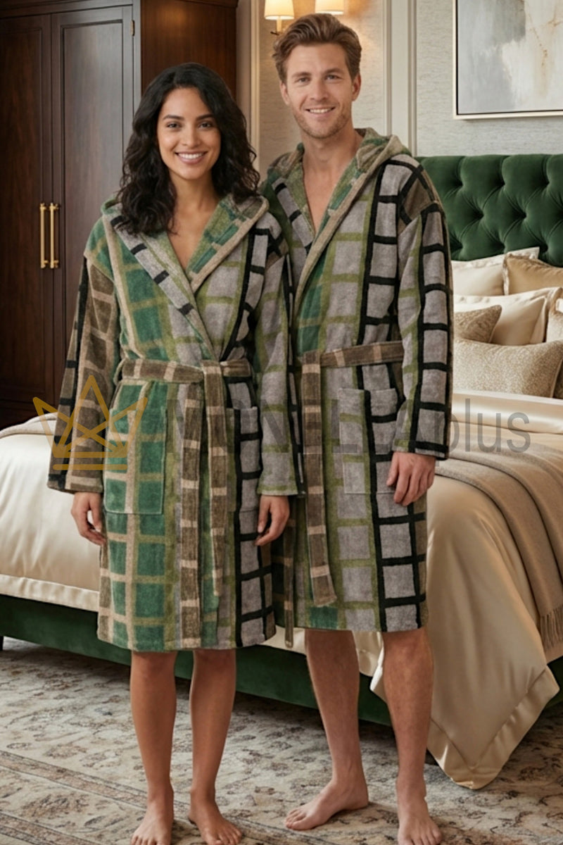 Bathrobe with Hood Barcelona Carrara