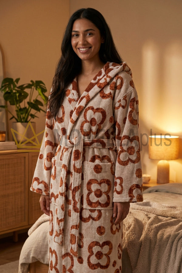 Accappatoio con Cappuccio Bronze Mary Carrara