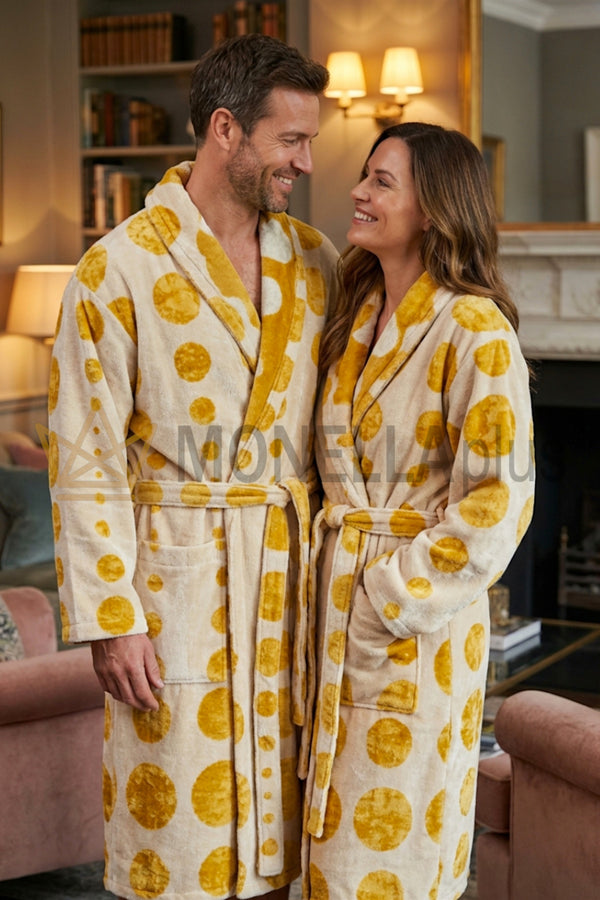 Accappatoio con Cappuccio Gold bubbles Carrara