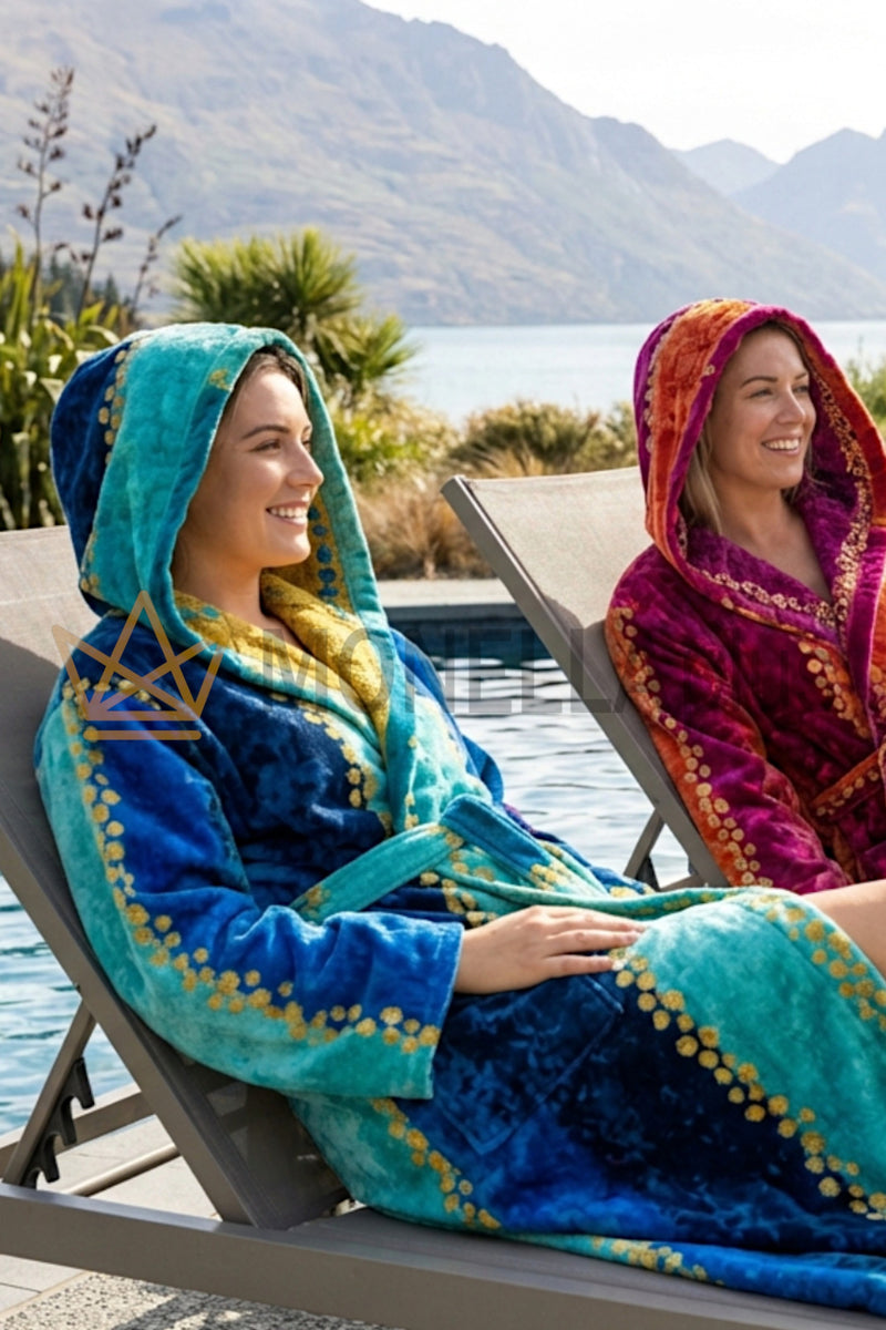 Bathrobe with Hood Madagascar Carrara