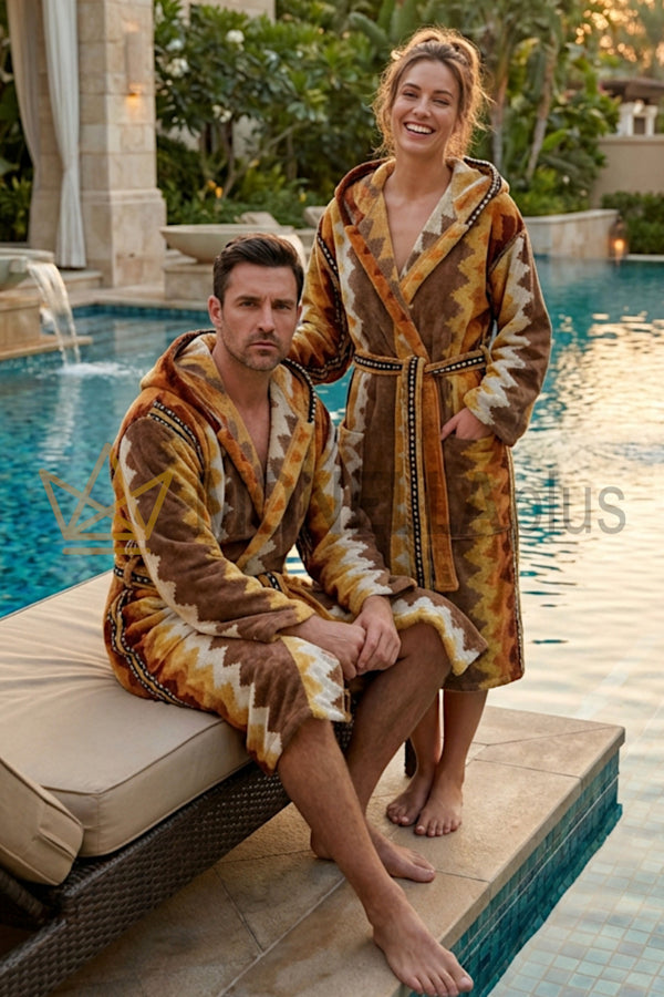 Accappatoio con Cappuccio Malè Carrara