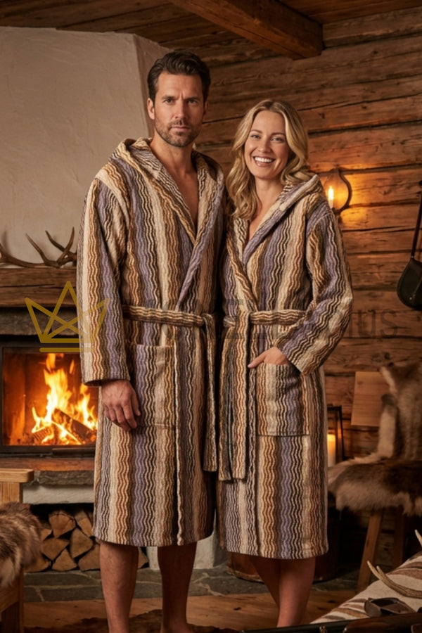 Accappatoio con Cappuccio Malè Carrara