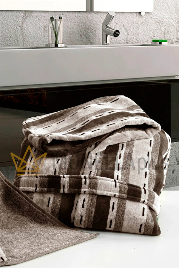 Accappatoio con Cappuccio Malè Carrara