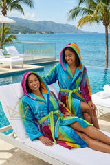 Accappatoio con Cappuccio Jamaica Carrara