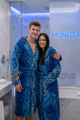 Szlafrok z kapturem Ocean Carrara