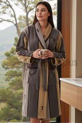 رداء حمام بياقة شال ناطحات السحاب ترساردي