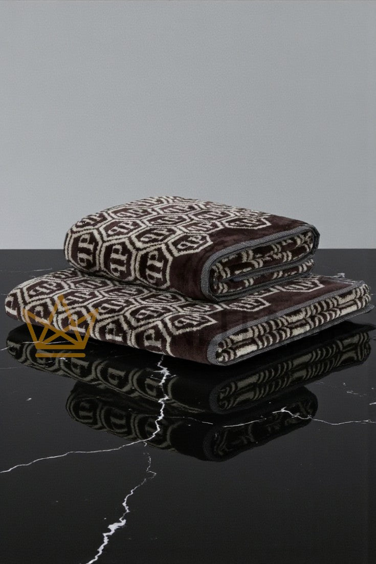 Towel Set 2 Pieces Pattern Philipp Plein