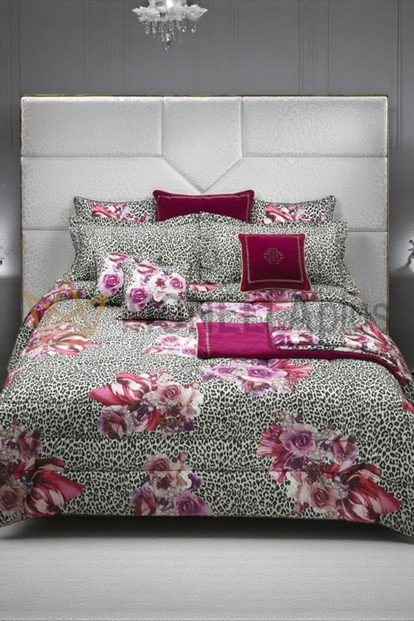 Cuscino arredo Bouquet leopard SILK Roberto Cavalli