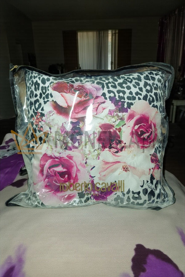 Coussin décoratif Bouquet léopard SOIE Roberto Cavalli