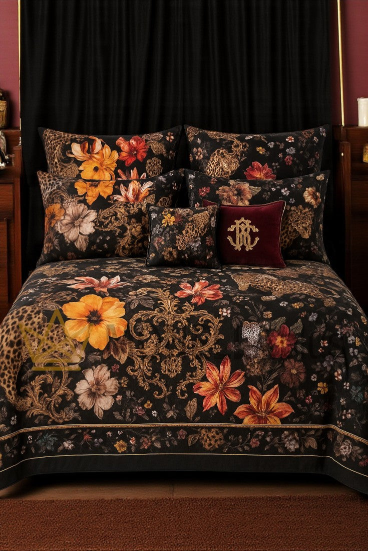 Σετ παπλωματοθήκης Frame flowers Roberto Cavalli