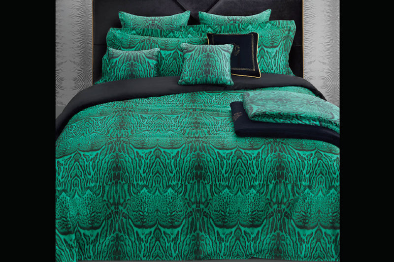Completo Copripiumino Ocelot emerald Roberto Cavalli