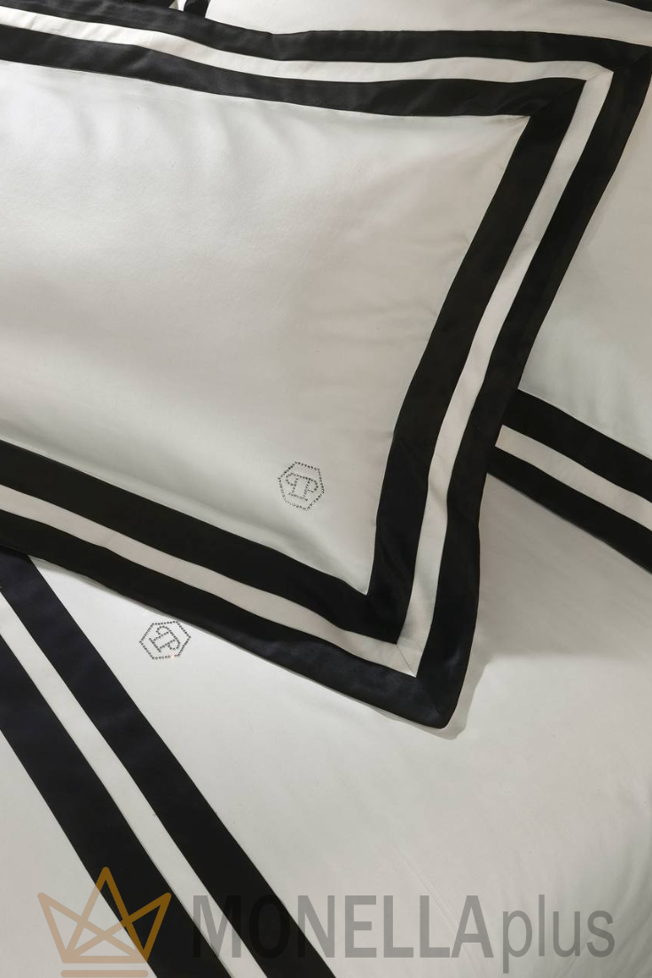 Σετ Κουβερλί DIAMOND ΔΙΠΛΟ ΕΚΡΟΥ/ΜΑΥΡΟ STRASS Philipp Plein