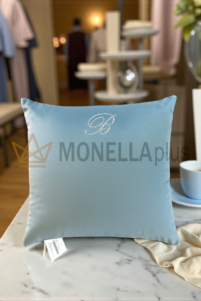 Almofada Azul Veludo Blumarine