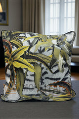 Almofada decorativa FLOWERS TIGRESSE 40x40 seda Roberto Cavalli