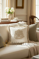 Polštář GOTHIC MONOGRAM Jednobarevný z sametu PHILIPP PLEIN