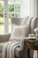 Polštář GOTHIC MONOGRAM Jednobarevný z sametu PHILIPP PLEIN