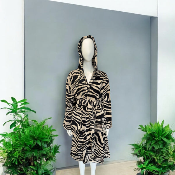 Albornoz con capucha ZEBRA RC Roberto Cavalli