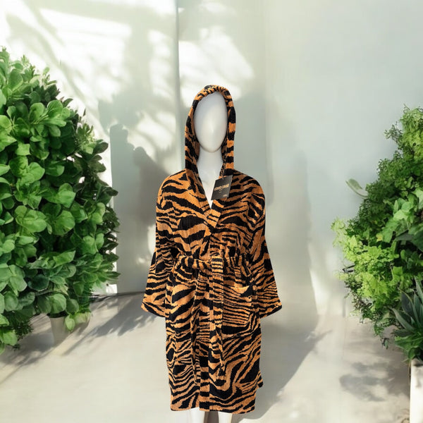 Albornoz con capucha ZEBRA RC Roberto Cavalli