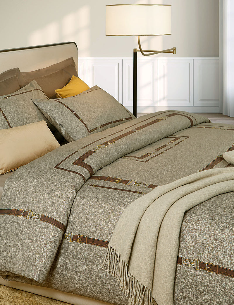 C. Belt Satin DUVET COVER Borbonese