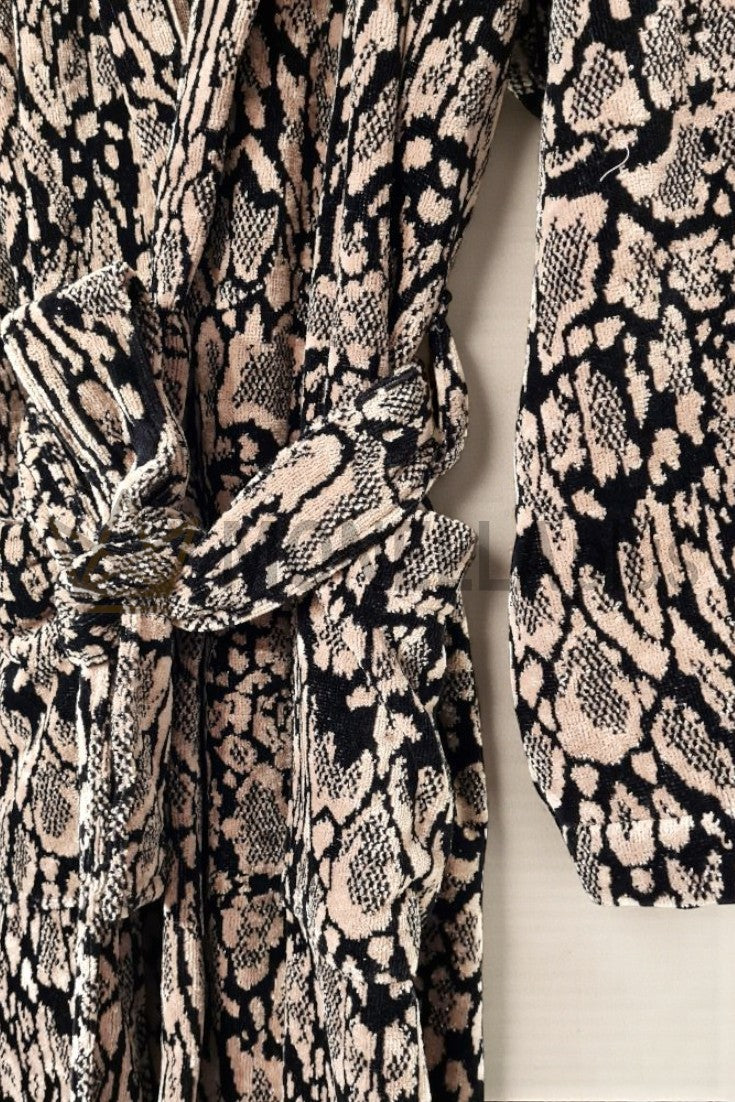 Roupão com gola xale MIRROR LINX Roberto Cavalli