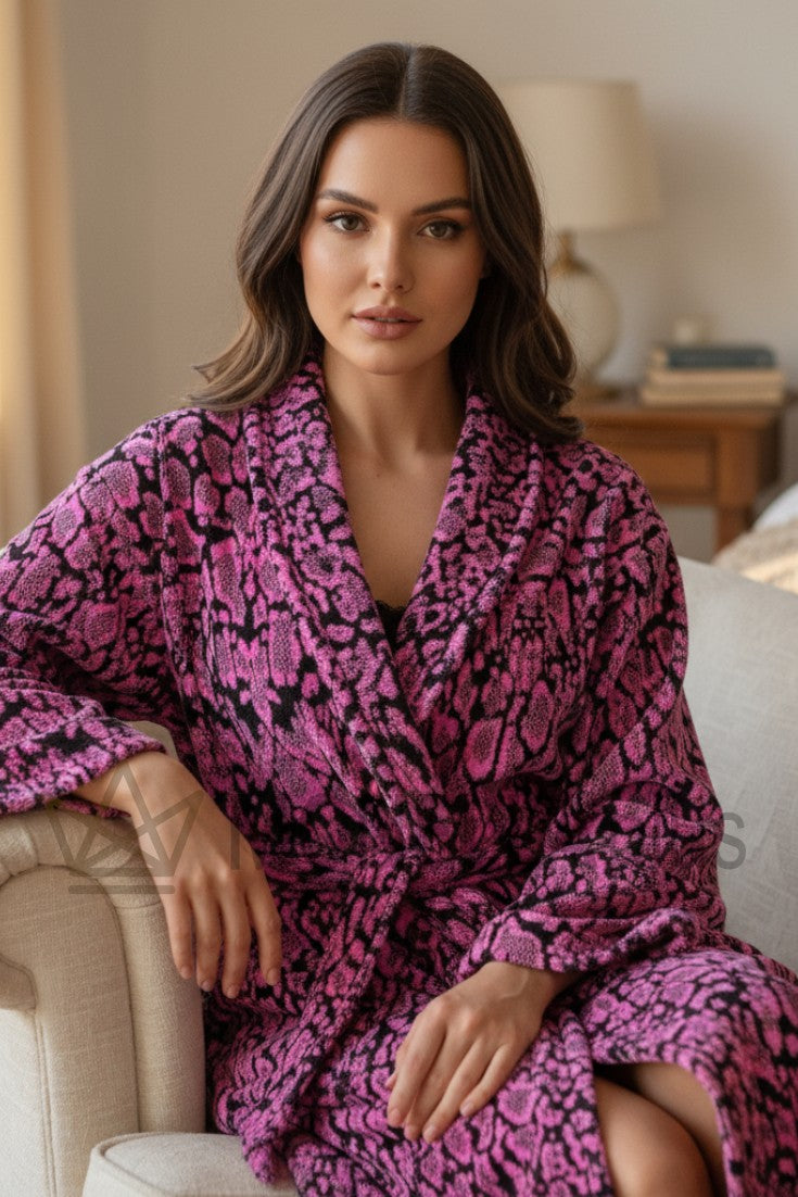 Roupão com gola xale MIRROR LINX Roberto Cavalli