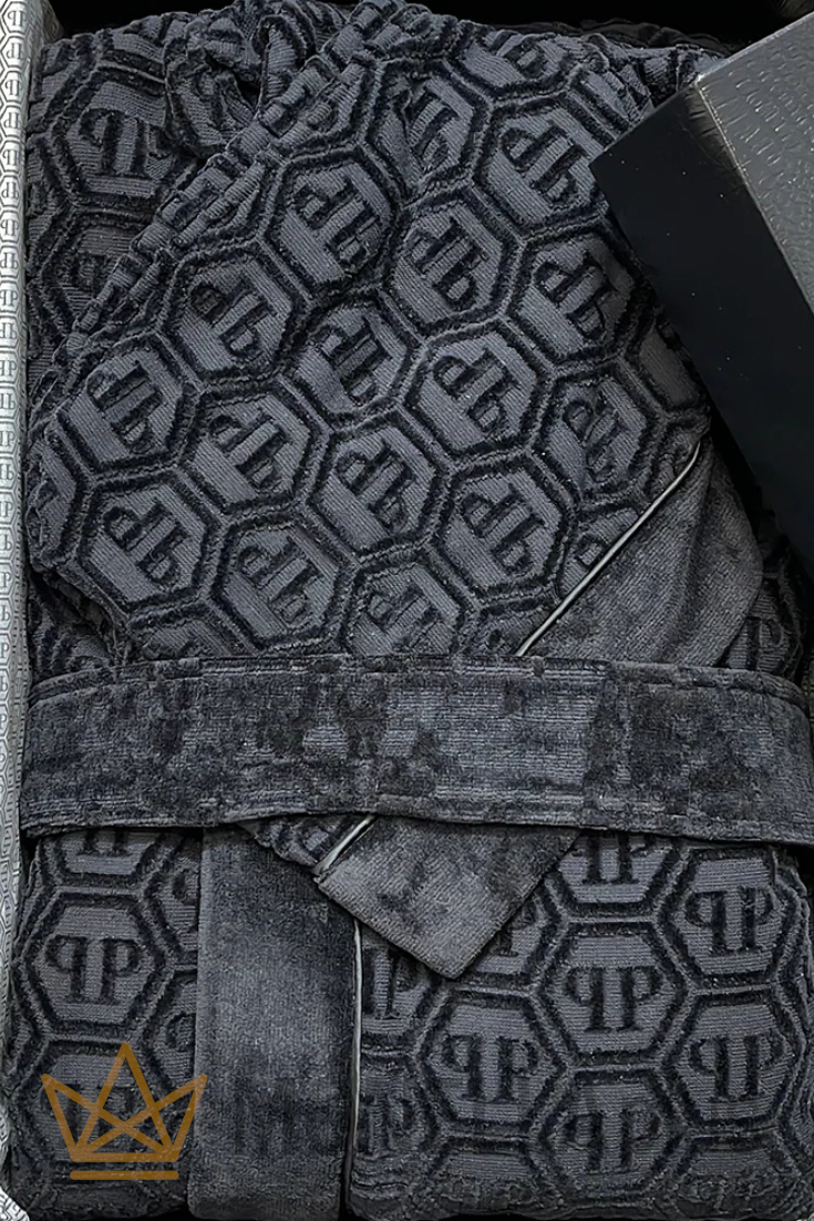 Roupão com Capuz Hexagon Philipp Plein