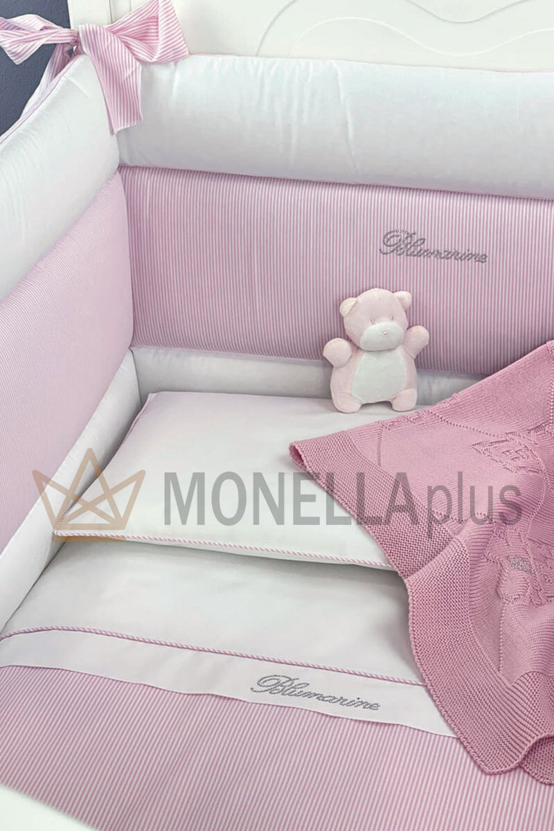 Conjunto de capa de edredão para cama de bebé Navy Blumarine