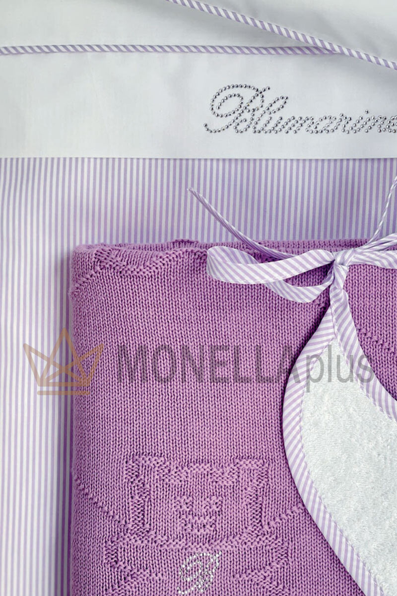 Conjunto de capa de edredão para cama de bebé Navy Blumarine