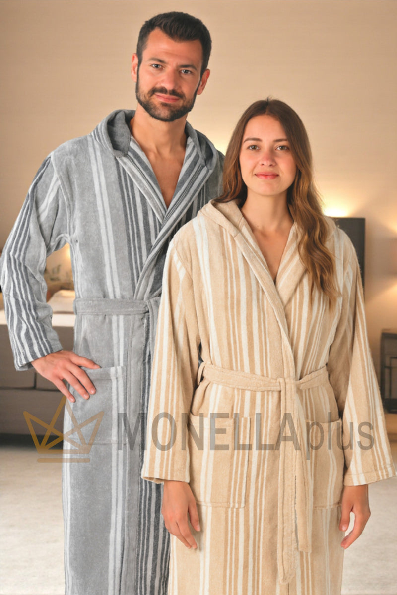 Μπουρνούζι με κουκούλα Sponge & Stripes Trussardi