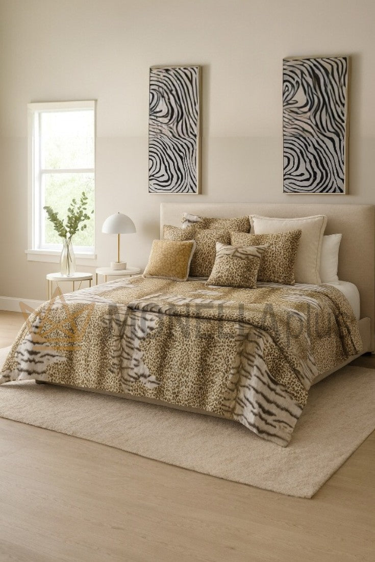 Completo Capa de Edredão Tigre Leopardo DCSET Roberto Cavalli