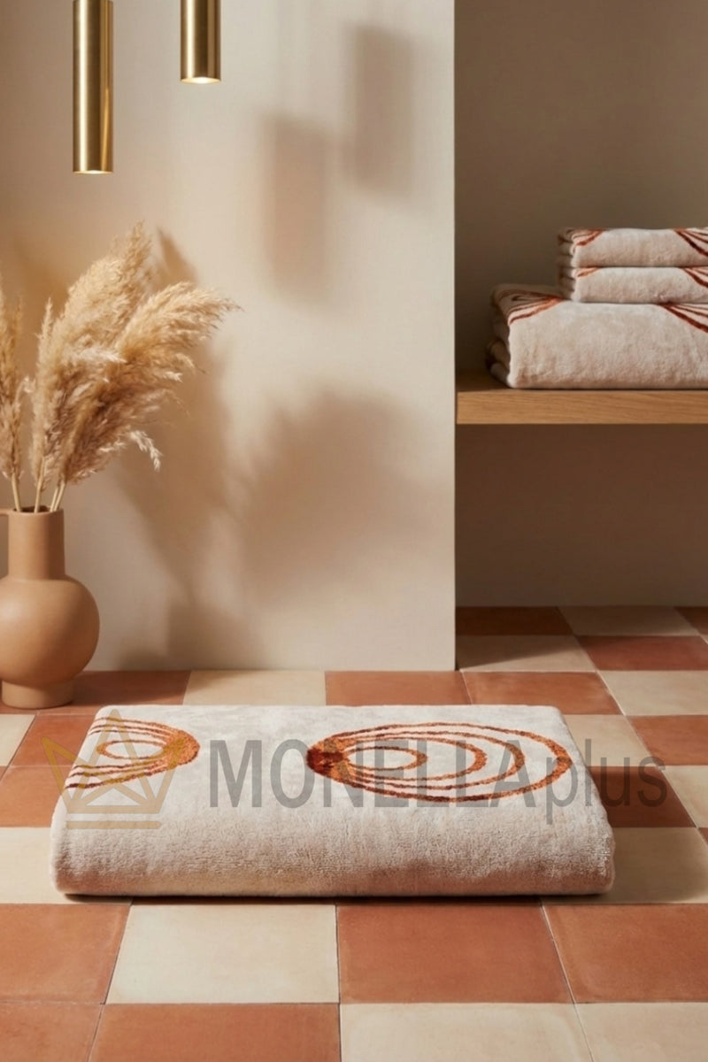 Telo Bagno Bronze circles Carrara