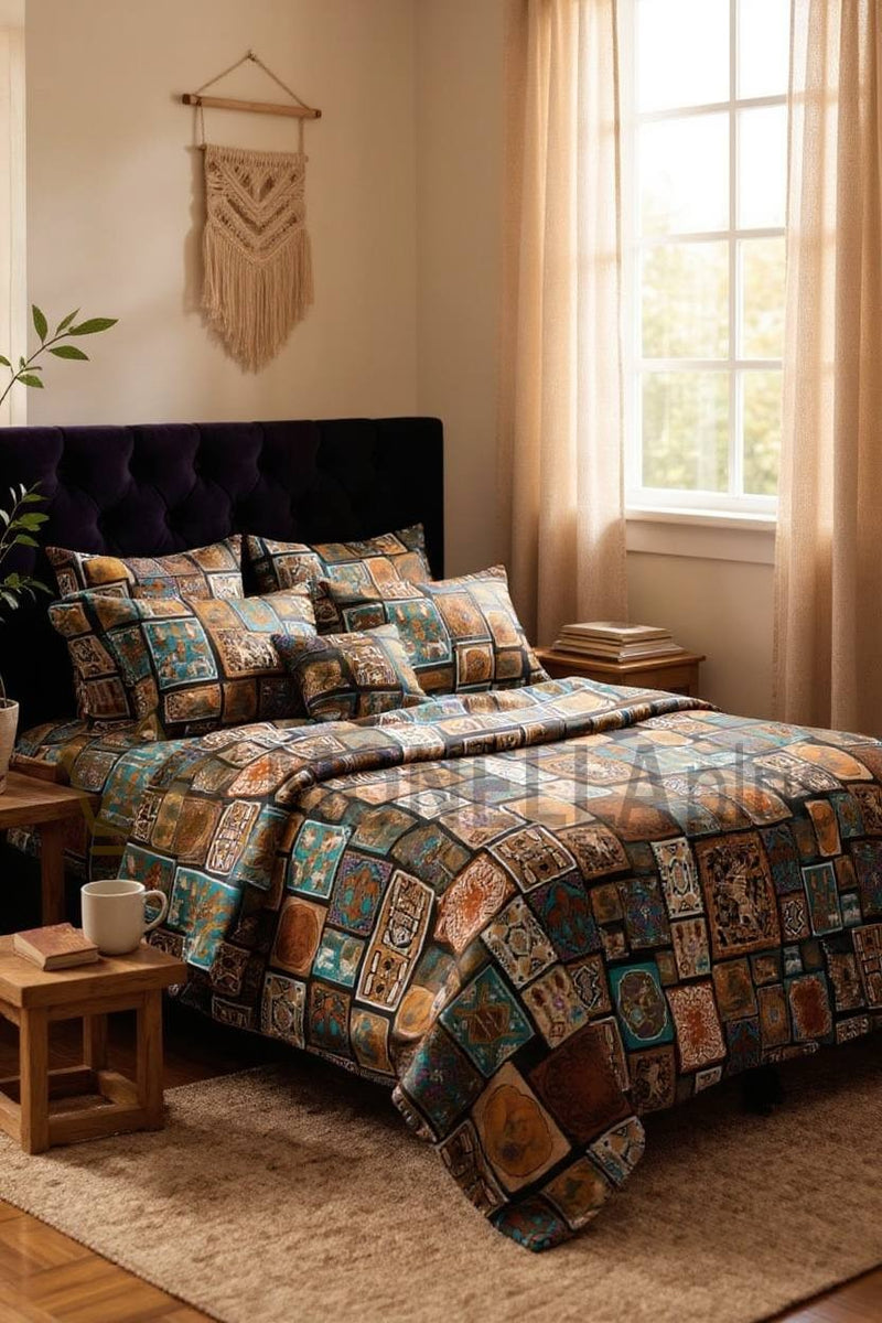 Přikrývka Camel Stamps Roberto Cavalli