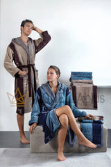 Bathrobe with shawl collar Milano Trussardi