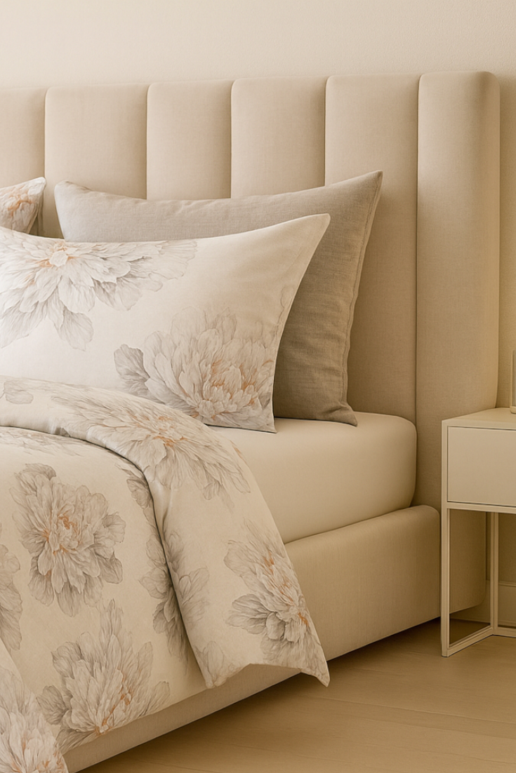 Fitted sheet with corners in satin double bed Blumarine