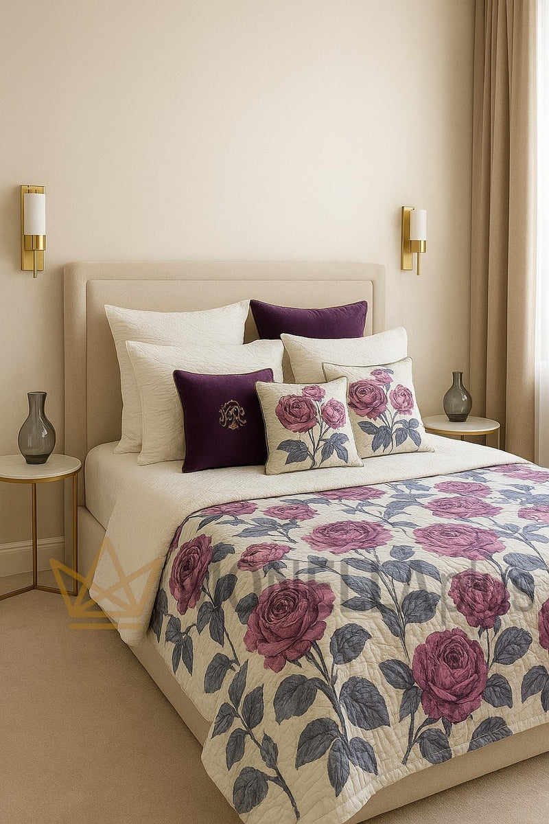 COBERTOR DE CAMA ROSE DECO ROBERTO CAVALLI