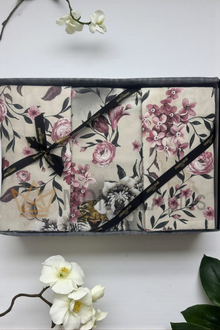 Conjunto completo de capa de edredão flower felix dcset Roberto Cavalli