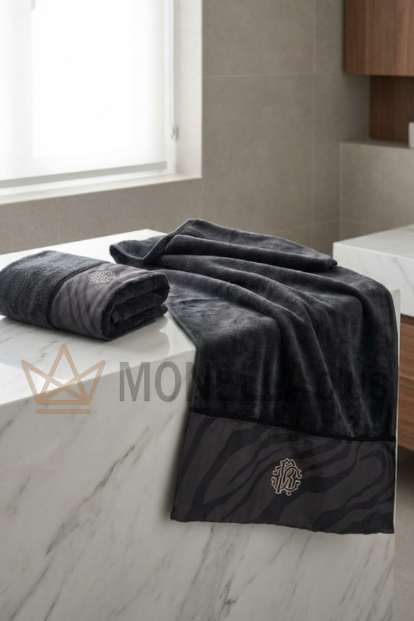 Towel Set 2 Pieces Macro Zebrage Roberto Cavalli