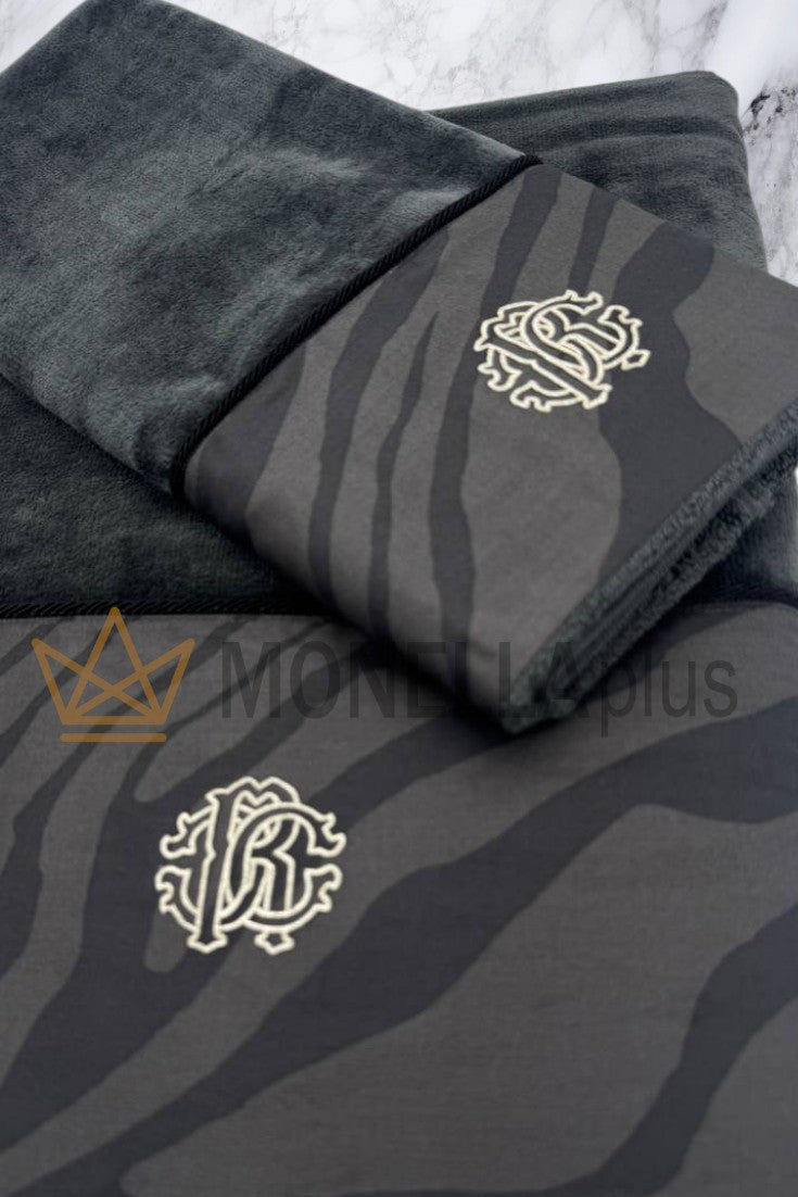 Towel Set 2 Pieces Macro Zebrage Roberto Cavalli