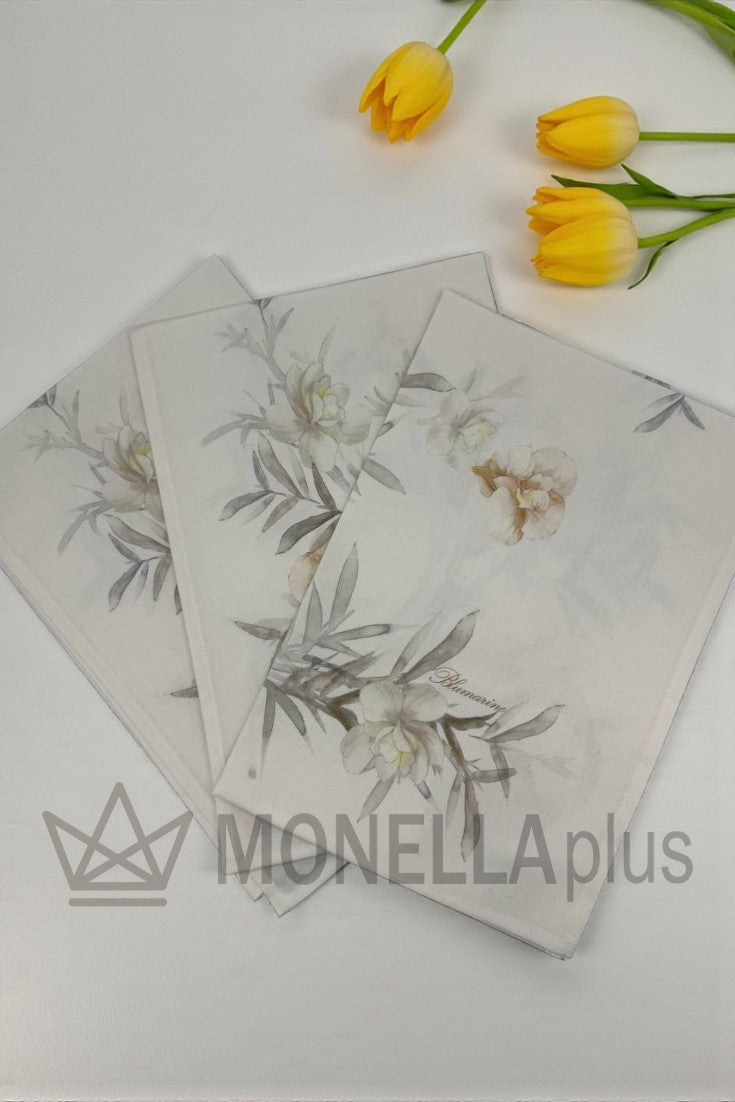 Set of 3 Orchid tea towels 50x70 Blumarine
