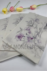 Set of 3 Orchid tea towels 50x70 Blumarine
