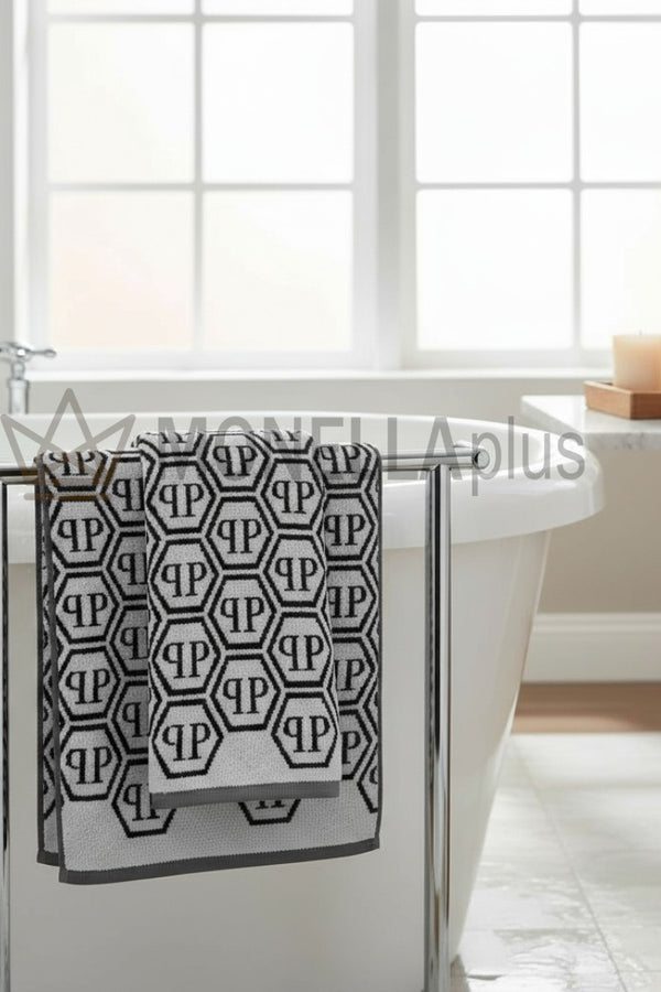 Zestaw 2 sztuk ręczników z wzorem Philipp Plein