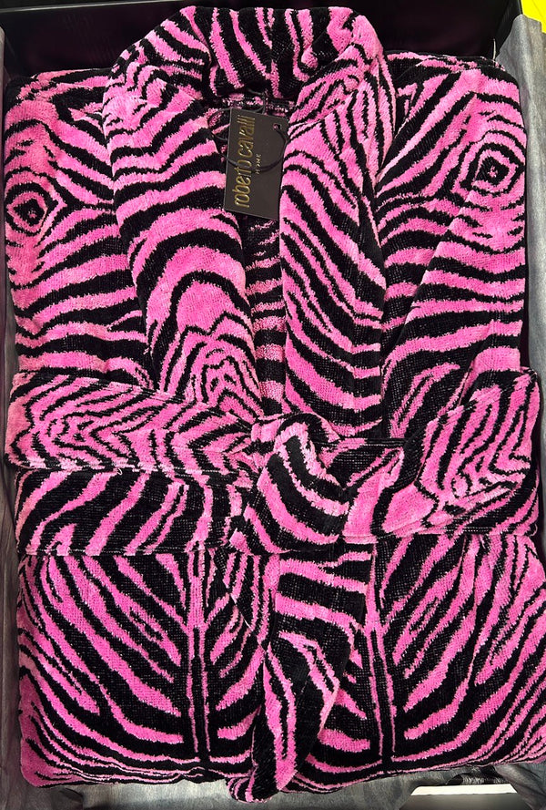 Albornoz con cuello chal MIRROR ZEBRA <tc>Roberto Cavalli</tc>