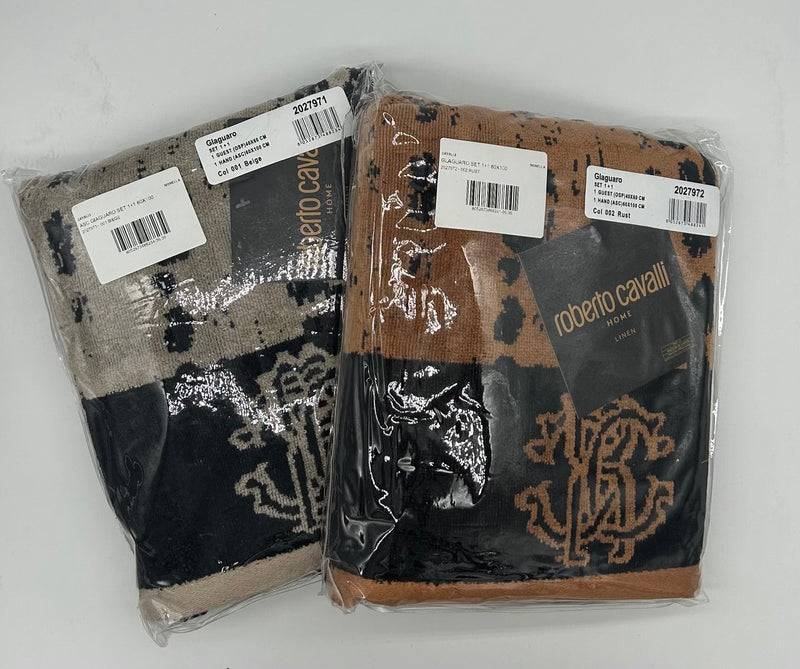 GIAGUARO towels SET 1+1 Roberto Cavalli