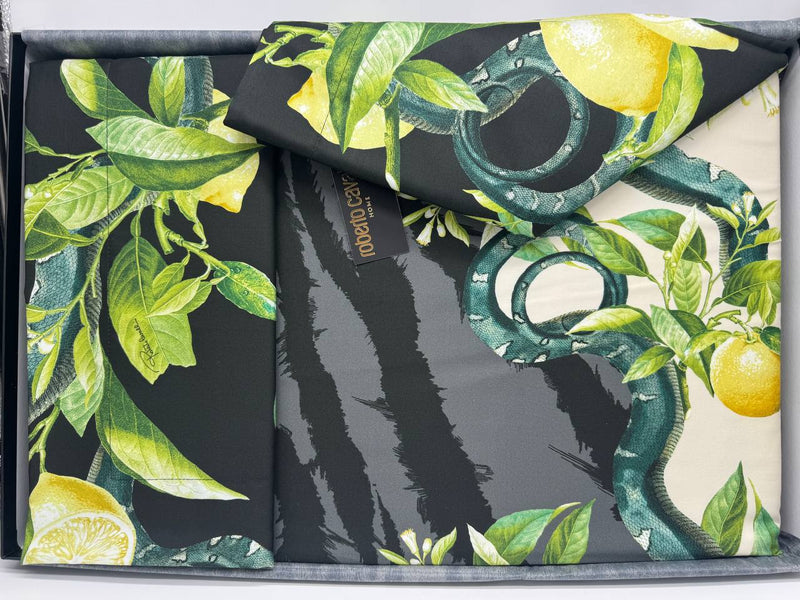 Dark Lemons Duvet Cover Set Roberto Cavalli